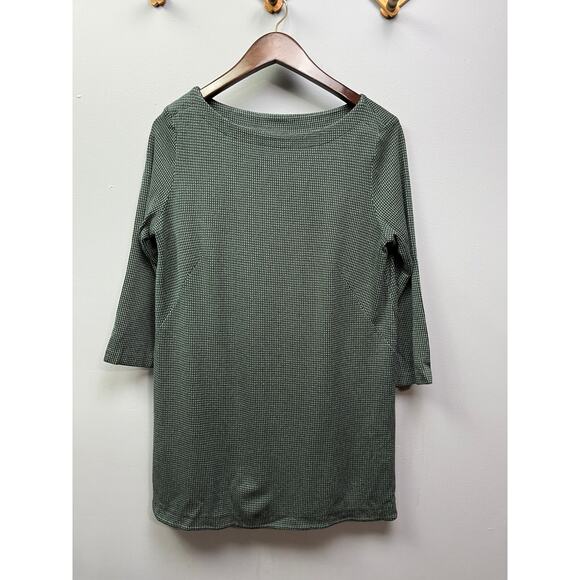 J Jill Ponte Dress Womens small tunic Short length gray/black 3/4 sleeves - Picture 1 of 5